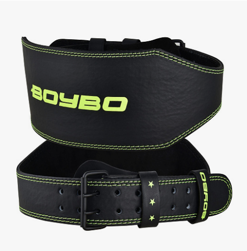 Пояс т/а BoyBo "Premium" BBW650 кожа черно-зеленый XL