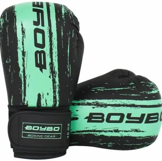 Перчатки боксерские BoyBo Stain BGS322, 4 OZ голубой, Флекс