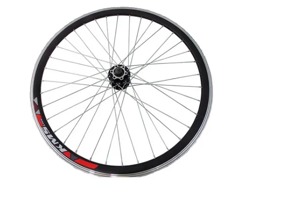 Колесо 27,5" переднее алюм. двойн. обод, спортивная втулка, диск 6 отв., 3062750-12