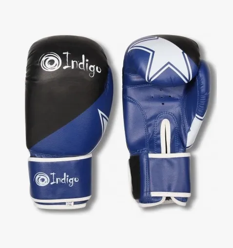 Перчатки боксёрские INDIGO PVC 12 унций / PS-505 Синий