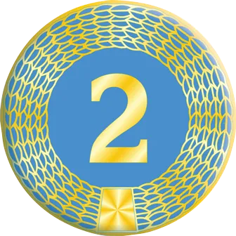 Эмблема акриловая 25мм 2 место,