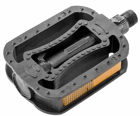 Педали JD-187 пластиковые черные 9/16" со светоотраж. арт. 360123