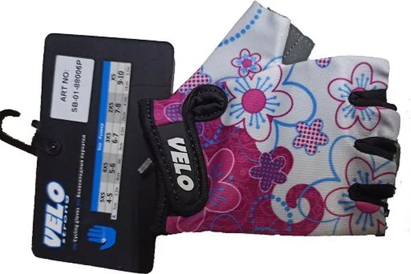 Велоперчатки детские (цветы) 51188006Р, 4XS