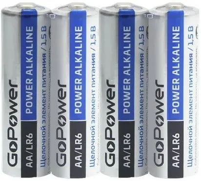 Батарейка GoPower LR6 AA BOX20 Shrink 4 Alkaline 1.5V