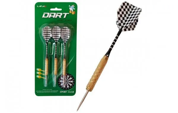 Дротики набор для Дартс 3 шт (Шашечки) E43124