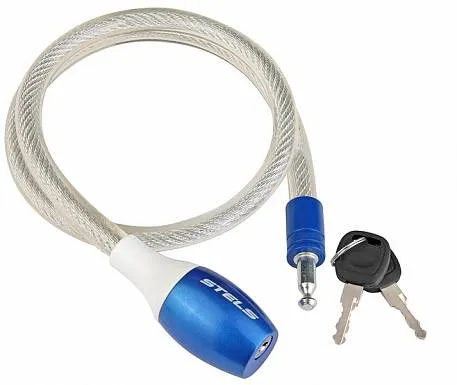 Трос-замок 84353 сине-стальной 12*800мм, 540018