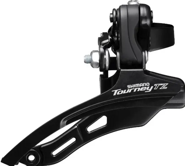 Переключатель перед Shimano Tourney FD-TZ500, верх тяга, хомут 31.8, макс зв 42Т AFDTZ500DSTM6
