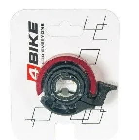 Велозвонок 4BIKE BB3213L-Red алюминий+плаcтик, D-46мм, красный ARV100014