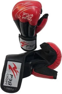 С4sИС8 Перчатки для Рукопашного боя FIGHT-2, 8oz, искожа, р.S (цвет красный)