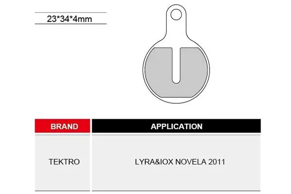 Колодки для дискового тормоза TEKTRO LYRA&IOX NOVELA 2011 3122612-20