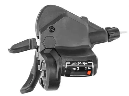 Шифтер/манетка левый Microshift TS39-3L 3-х скор. с тросом 1800 мм 590122