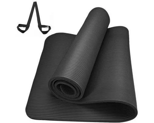 Коврик Туристический НБК 183х61х1,5 см (черный) (с ремешком для переноски) E43092