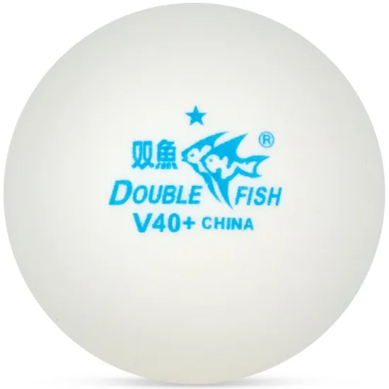 Мяч для наст. тенниса Double Fish 1* Ball, арт. V40+1, плаcтик, белый (1шт)