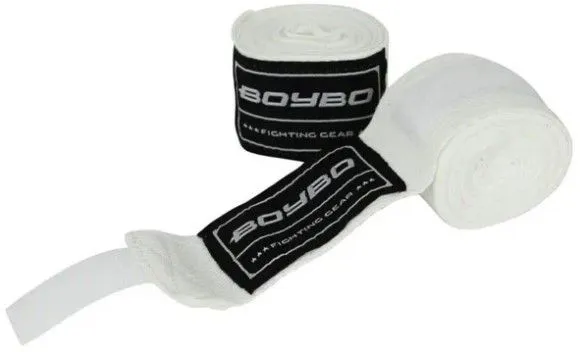 Бинты BoyBo хлопок-эластан, Белый, BB2002-40 (3.5 м)