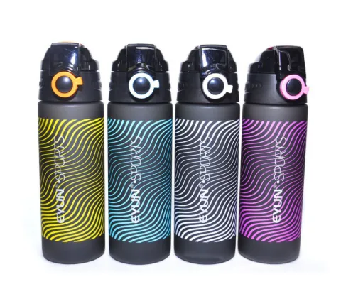 Бутылка для воды 600 мл. пластик, силикон, YY-901, 00138