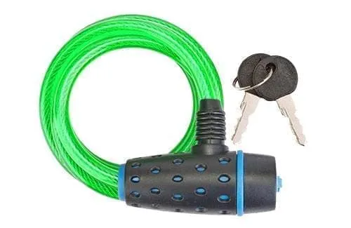 Трос-замок 87318 черно-зеленый 8*1800мм, 540057