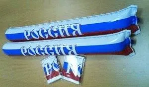Надувные палки-стучалки с диз. "РОССИЯ",
