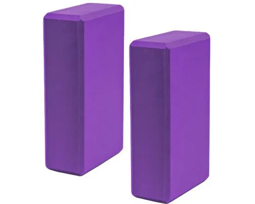 Набор йога блоков полумягких 2 штуки (фиолетовые) BE300-4 (E40574)