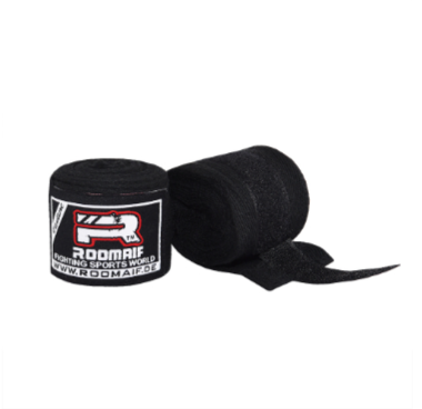 Бинт боксерский RMC 3,5м (хлопок, черный)