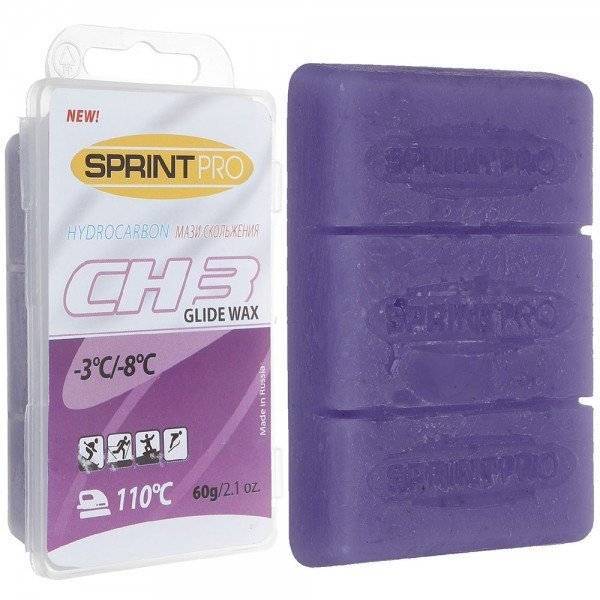 Мазь скольжения (парафин) Sprint PRO CH3 (-3 -8 °C) 60гр фиолетовая