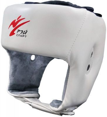 Ш2sИВ Шлем для единоборств БОЕЦ-1, иск. кожа, р.S (цвет белый Киокусинкай)