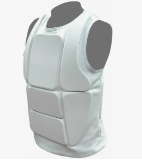 ЗК61xsЭС Защита корпуса и спины для единоборств КРАБ, трикотаж, р.XS (цвет белый)