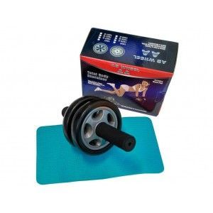 Ролик гимнастический, двойной, с ковриком, 290*140*17мм, 07556