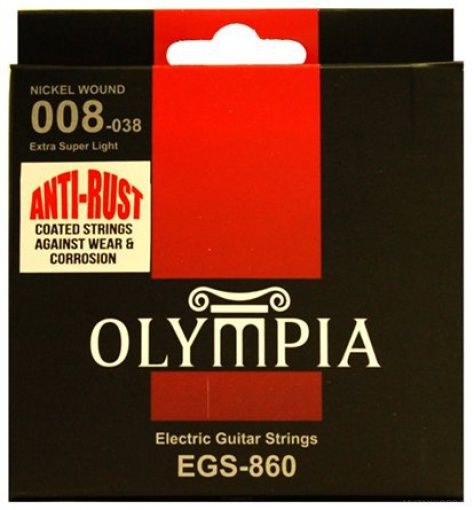 Струны OLYMPIA EGS 860 008-038 Nickel Wound для электро гитары 120189