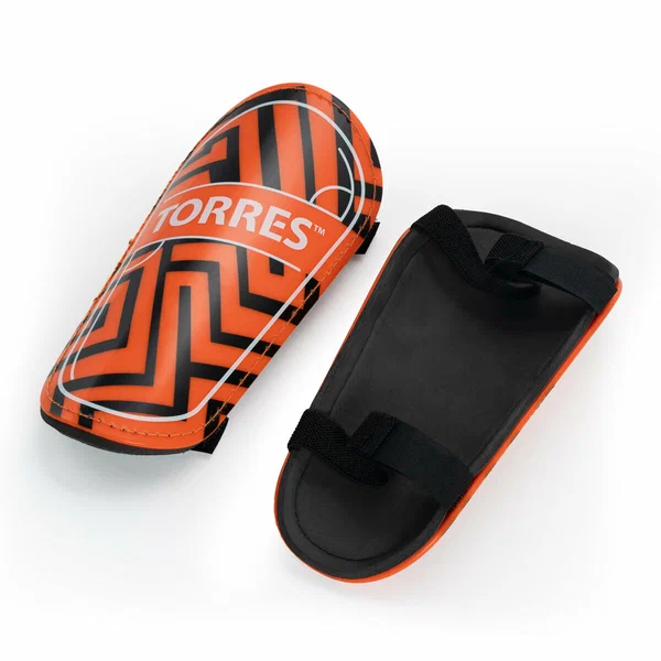 Щитки футбольные TORRES Club, FS2307XS, р. XS, оранжево-черный