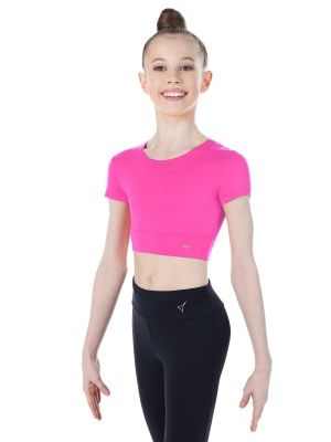 Кроп-футболка RG602.6 розовый неон (40)