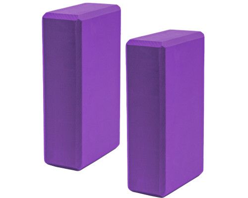 Набор йога блоков полумягких 2 штуки (фиолетовые) BE300-4 (E40574)