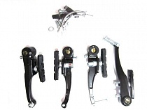 картинка Набор тормоза V-Brake, алюм, передний+задний, без ручек и тросов, цвет черный, 3122628-15 от магазина