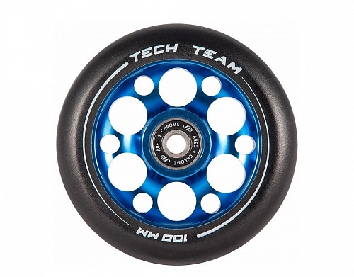 картинка Колесо для самоката X-Tream 100*24мм Форма Drilled blue от магазина