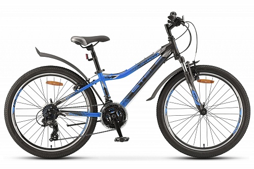 картинка Велосипед Navigator 410 V 24" 21sp V010 12" черный/синий от магазина