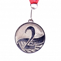 картинка Медаль наградная с лентой, d-50мм, серебро, 5200-14 от магазина