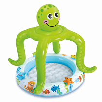 картинка Детский надувной бассейн с навесом "Осьминог", 102х104 см, 57115 от магазина