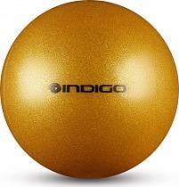 картинка Мяч д/худ.гимн. INDIGO d19см 400гр IN118 золотой с блестками от магазина