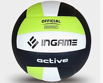 картинка Мяч вол. INGAME ACTIVE черно-бело-зеленый IVB-101 от магазина