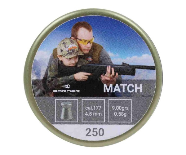 Пуля пневматическая Borner Match, калибр 4,5мм (250шт)