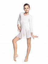 картинка Г 3.03 Купальник гимнастический для девочек с юбкой белый р.140 от магазина