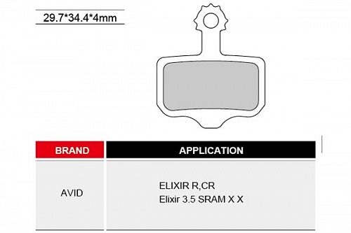 картинка Колодки для дискового тормоза AVID ELIXIR R, CR, ELIXIR 3.5, SRAM X X 3122612-22 от магазина