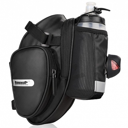 Велосумка под седло для байкпакинга Rhinowalk Saddle bag с флягодержателем. ARV000305