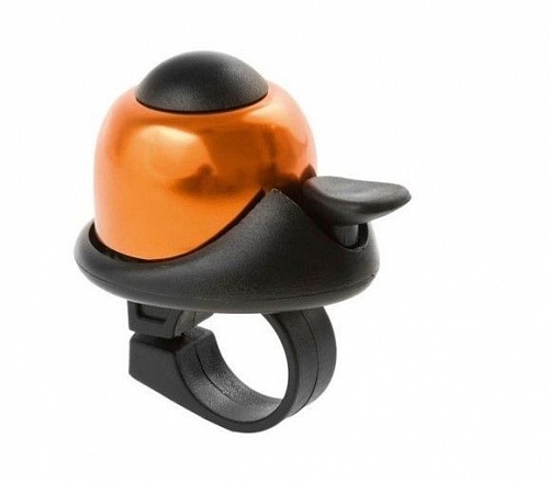 картинка Велозвонок M-WAVE Bella Design mini, оранжевый, D-36 мм, пластик/алюминий 420147 от магазина