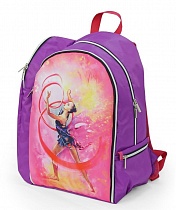 картинка Рюкзак для гимнастики (ткань п/э, сиреневый/розовый) 221-042 от магазина
