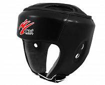 картинка Ш23ИВ Шлем для единоборств с закрытым верхом БОЕЦ-3, иск. кожа, р. М (цвет черный) от магазина