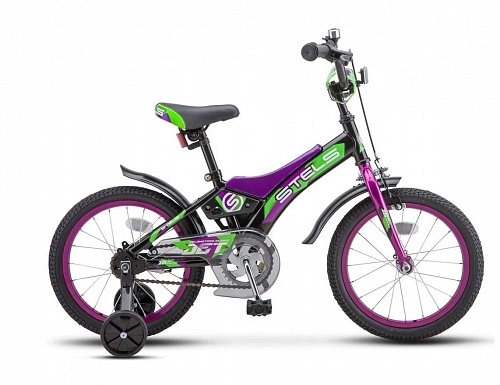 Велосипед Jet 16" Z010  арт. 9" черный/фиолетовый