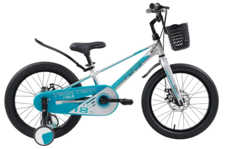 Велосипед Tech Team Forca 16" grey/blue (магниевый сплав) 2025